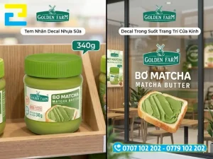 Decal nhựa sữa có bề mặt trắng đục tạo nền màu ổn định, trong khi Decal trong suốt tạo hiệu ứng chữ và hình ảnh không lộ nền