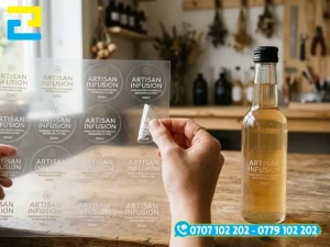 Decal trong suốt tạo hiệu ứng không nền tinh tế cho các sản phẩm cao cấp