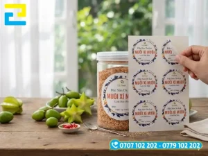 Thành phẩm in decal quận 4 được ứng dụng làm nhãn dán thực phẩm