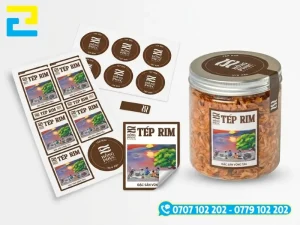 Chất liệu decal PP chống trầy, chống ẩm in hình ảnh logo sắc nét cho những sản phẩm OCOP tại Vũng Tàu