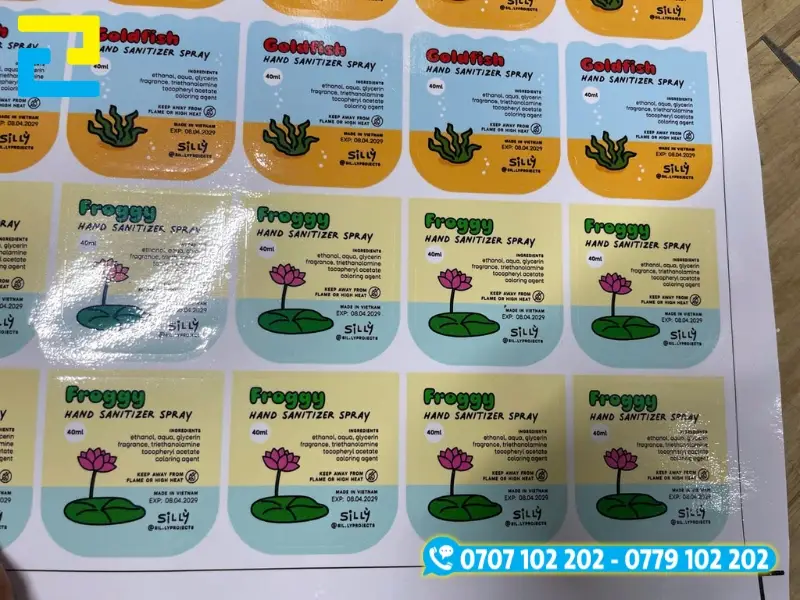Tem nhãn decal được cán màng bóng chống trầy, tăng độ bền của tem nhãn