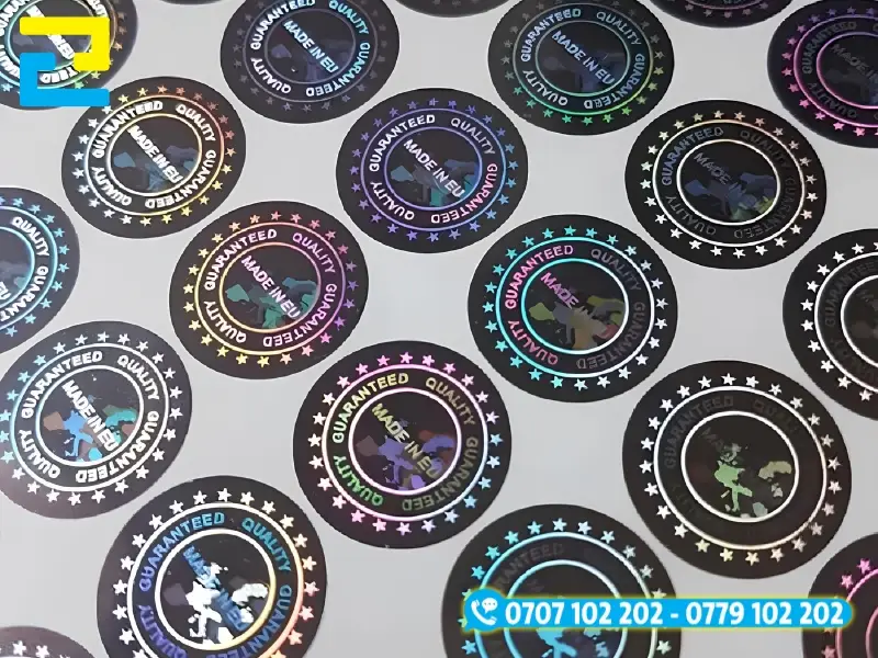 Decal 7 màu thường dùng làm decal chống hàng giả