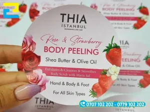 Mẫu tem decal nhựa sữa chống trầy phù hợp in trên chai lọ sản phẩm