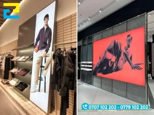 Vải 3P Đức in 1 mặt làm hộp đèn quảng cáo không viền, khả năng xuyên sáng đều, sang trọng