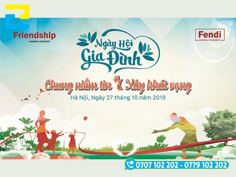 Backdrop ngày hội gia đình 2019