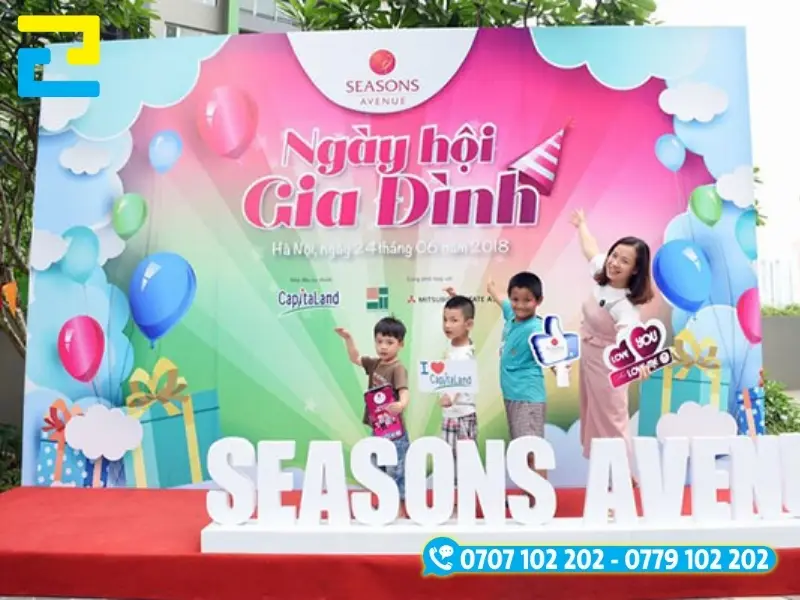 Backdrop ngày hội gia đình, gặp mặt, giao lưu văn nghệ