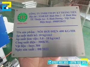 Bảng inox in UV có chi phí gia công cao, xứng đáng với chất lượng