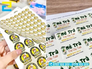 Tem nhãn hoàn thiện chứa đầy đủ logo thương hiệu và thông tin sản phẩm bắt buộc theo quy định