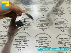 Cận cảnh bề mặt ánh kim loại của dòng tem xi bạc chuyên dụng cho máy móc và thiết bị điện tử