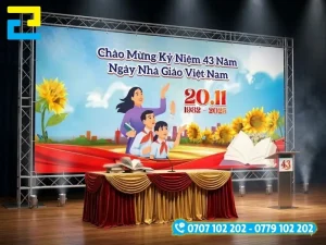 Phông nền 20/11 đẹp với phong cách thời đại đổi mới