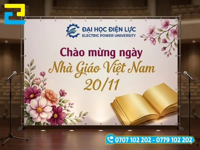 Các bạn nên lựa chọn những hình ảnh trên phông nền như: Hoa, bút, thước kẻ, sách, hình ảnh giáo viên và các em học sinh,...