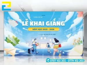 Công Ty In Ấn Quảng Cáo 2H có nhận in phông nền cho sự kiện khai giảng đẹp với số lượng nhỏ, dù chỉ 1, 2 ấn phẩm