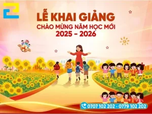 Nếu quý khách không yêu cầu thiết kế phông nền cho lễ khai giảng đẹp, thời gian in ấn sẽ được rút ngắn