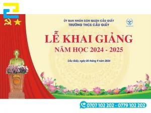 Quý khách có thể căn cứ vào màu sắc của hình ảnh minh họa, màu logo của trường học để lựa chọn màu sắc phù hợp