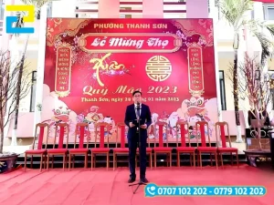 Background, Backdrop, phông nền buổi tổ chức lễ mừng thọ