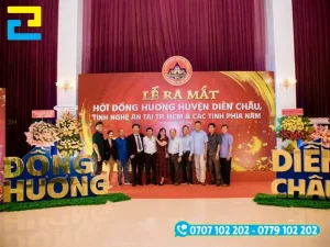 Dùng phông nền, background, backdrop sân khấu sẽ giúp quảng bá hình ảnh rất hiệu quả