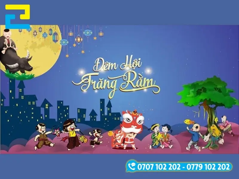 Những hình ảnh cần có trên loại phông nền này đó là: Hình ảnh minh họa cho sự kiện Trung thu, hình ảnh logo của đơn vị tổ chức sự kiện Trung thu (nếu có),…