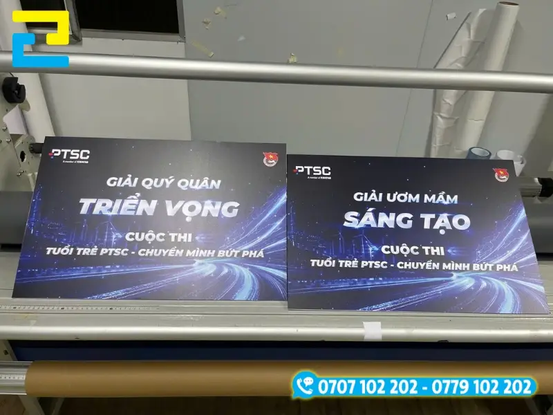 Bảng trao giải in decal bồi formex 5 ly gọn nhẹ, chuyên nghiệp