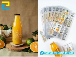 Cần lưu ý đo chính xác chu vi thân chai để xác định kích thước tem dán cân đối, không bị nhăn mép