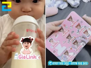 Mẫu nhãn dán in ảnh thật của bé đạt độ phân giải cao và giữ độ bền màu tốt mọi bề mặt dán