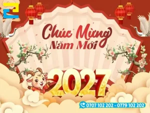 Mẫu background, backdrop Tết chúc mừng năm mới nổi bật
