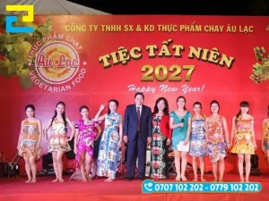 Backdrop tiệc tất niên công ty
