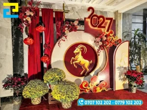 Backdrop sử dụng trong những sự kiện chào Xuân, đón Tết