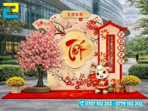 Các bước khi in ấn backdrop Tết tại In Ấn Quảng Cáo 2H