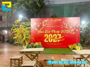 Background, backdrop là ấn phẩm không thể thiếu trong những sự kiện Tết, buổi tiệc cuối năm