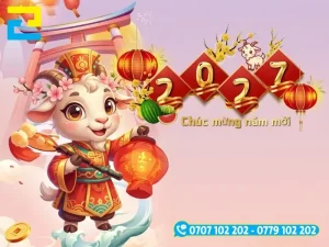 Mẫu background, backdrop Tết 2027 chúc mừng năm mới