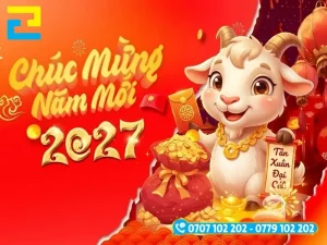 Mẫu background, backdrop Tết chúc mừng năm mới 2027