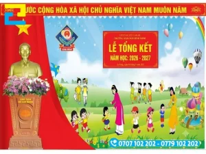 Mẫu 9: Phông nền lễ tổng kết năm học thiết kế cổ điển
