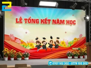 Các mẫu phông nền, background, backdrop lễ tổng kết năm học được sử dụng rất phổ biến hiện nay