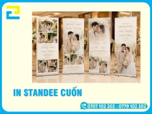 In Standee Cuốn Giá Rẻ, Khung Nhôm, Nhựa, Inox Tại TP.HCM