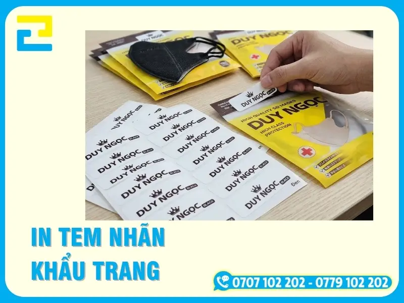 In Tem Nhãn Khẩu Trang ,Chuẩn Y Tế, Giao Nhanh TPHCM
