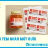 In Tem Nhãn Mứt Bưởi Thiết Kế Riêng, Mẫu Đẹp, Cao Cấp