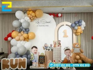 Mẫu background sinh nhật bé trai