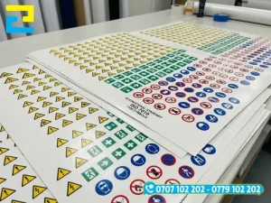 Mẫu bô tem nhãn cảnh báo thiết kế theo tiêu chuẩn quốc tế ISO 7010