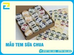 25+ Mẫu Tem Sữa Chua Đẹp, Chống Nước, Giá Rẻ, Nhiều Mẫu Sẵn