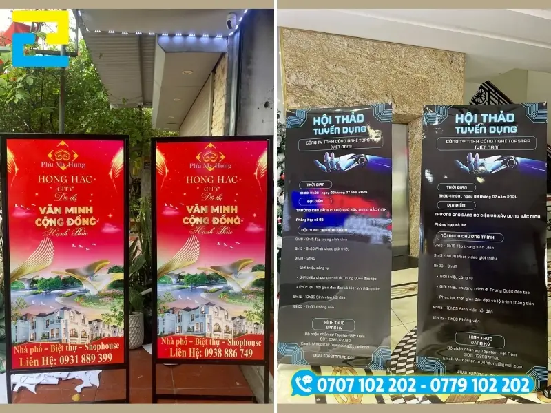 Hệ thống máy in UV phẳng hiện đại in standee hình ảnh sắc nét, màu lâu phai tại xưởng 2H
