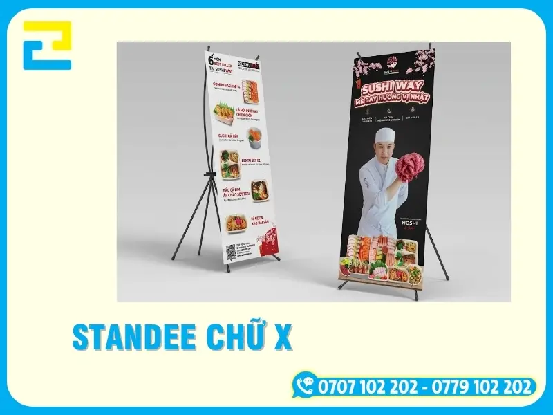 Giá In Standee Chữ X Bền Đẹp, Trọn Bộ, Lấy Liền TP.HCM