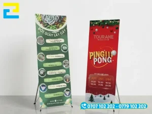 Hệ thống máy in UV và in kỹ thuật số hiện đại, hỗ trợ thiết kế standee riêng