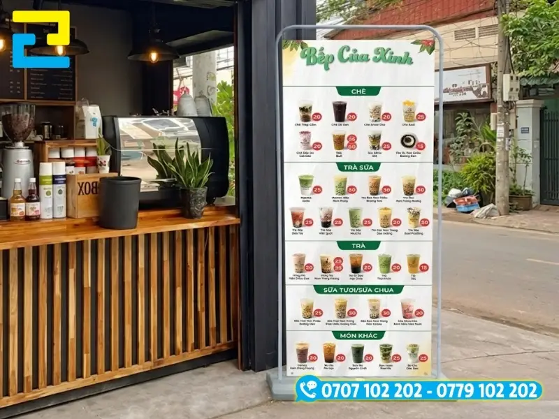 In Ấn 2H cung cấp dịch vụ in standee đa dạng chất liệu, mẫu khung. Giao trọn bộ tận nơi