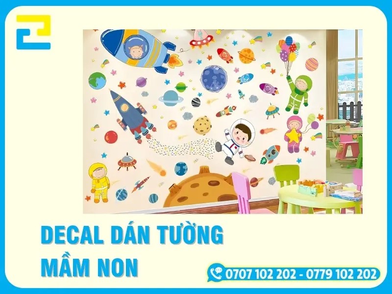 Decal Dán Tường Mầm Non Trang Trí Số Lượng Lớn, Giá Sỉ