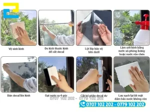 Hướng dẫn cách dán decal lên kính