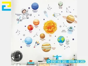 Mẫu decal dán tường về vũ trụ