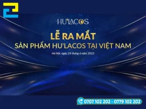 Mẫu 19: Phông nền lễ ra mắt cho sản phẩm có tông màu xanh – đen, có kiểu chữ đơn giản, ghi rõ tên sản phẩm mới