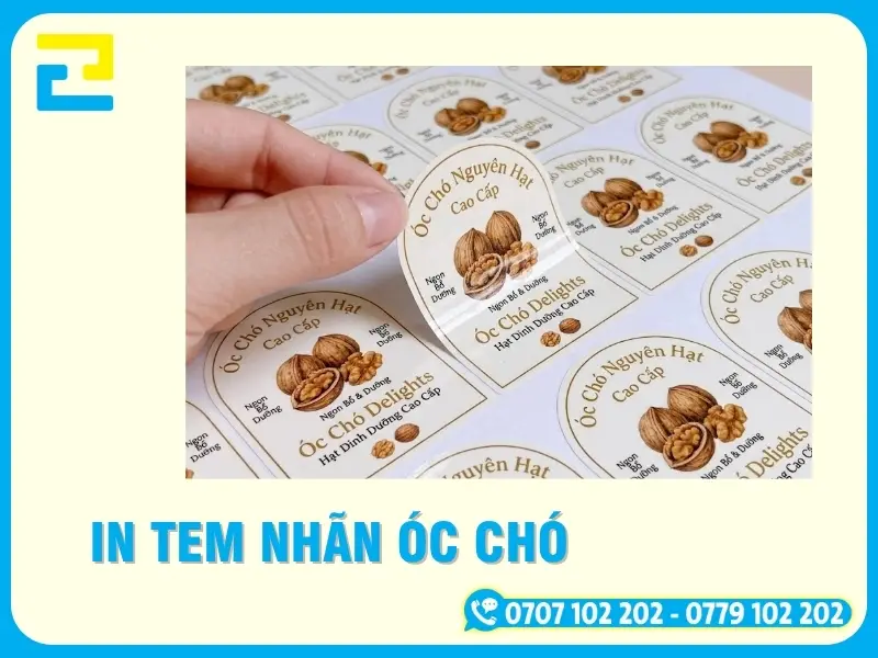 In Nhãn Tem Hạt Óc Chó Giá Rẻ, Bền Đẹp Tại TP.HCM