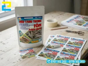Các chất liệu decal chuyên dụng có khả năng bám dính tốt trên bề mặt chai lọ, bao bì dược phẩm chăn nuôi
