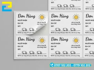 Bố cục thông tin bắt buộc trên một bề mặt nhãn vận chuyển